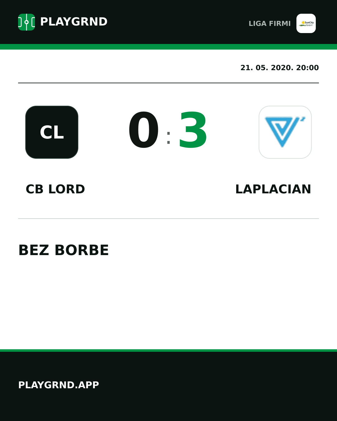 Instagram slika: CB Lord 0:3 Laplacian
