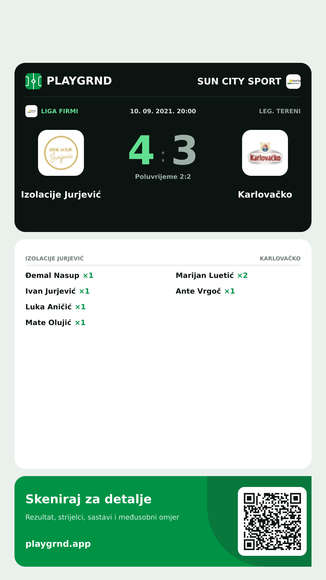 Story slika: Izolacije Jurjević 4:3 Karlovačko