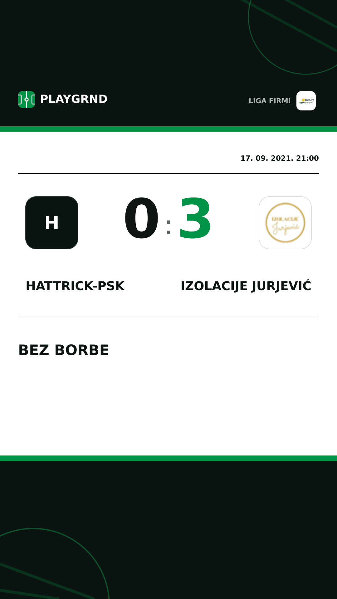 Instagram slika: Hattrick-Psk 0:3 Izolacije Jurjević