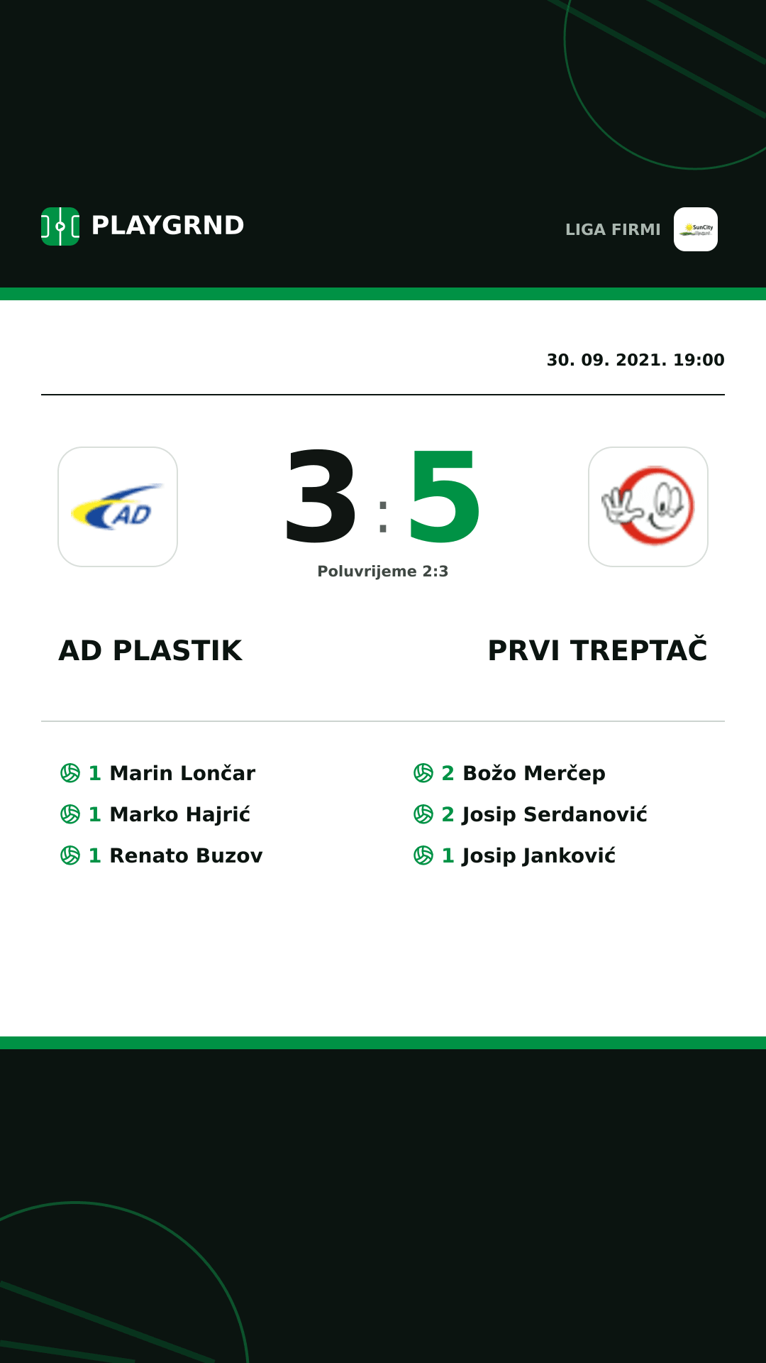 Instagram slika: AD Plastik 3:5 Prvi Treptač