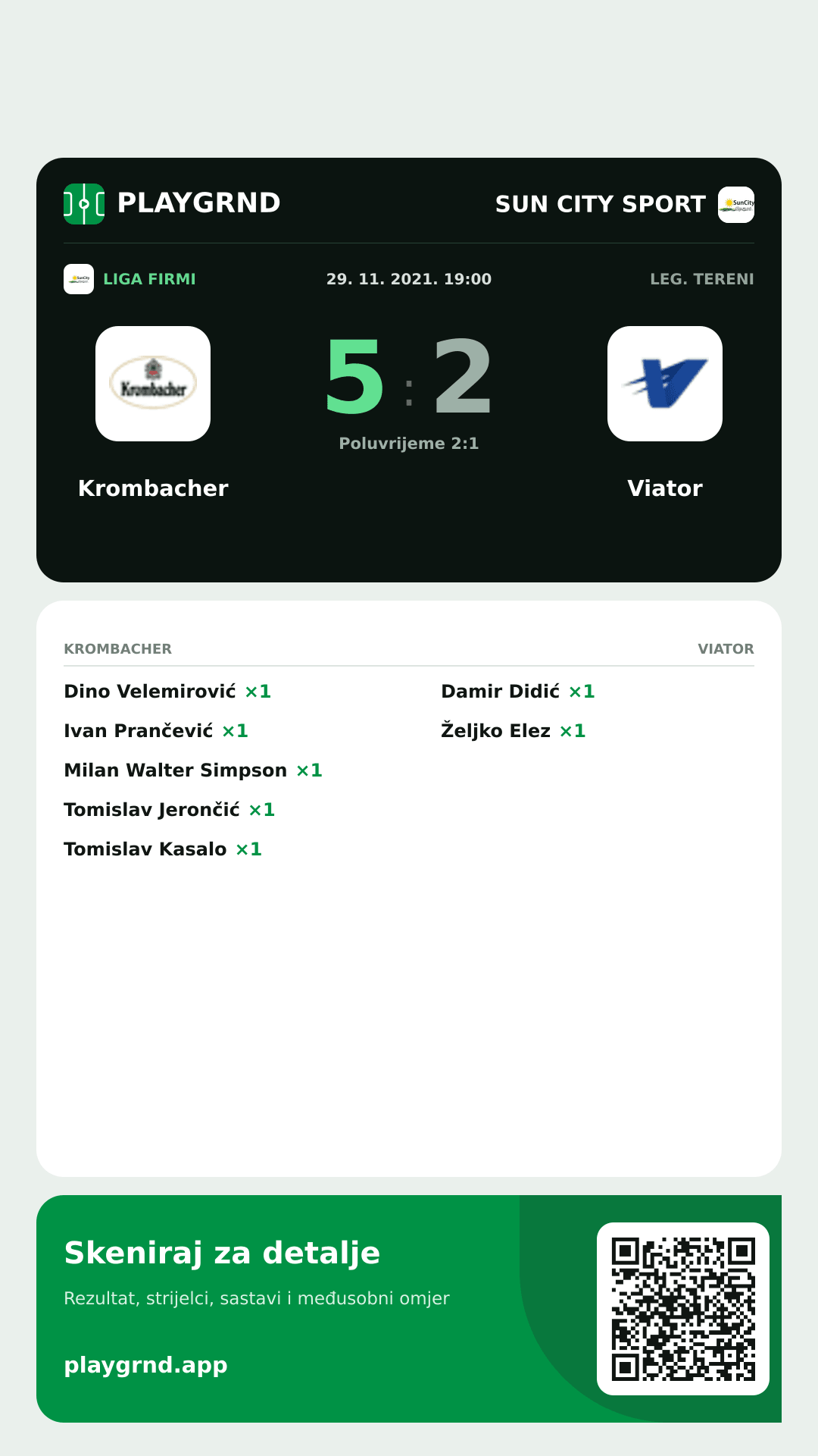 Story slika: Krombacher 5:2 Viator