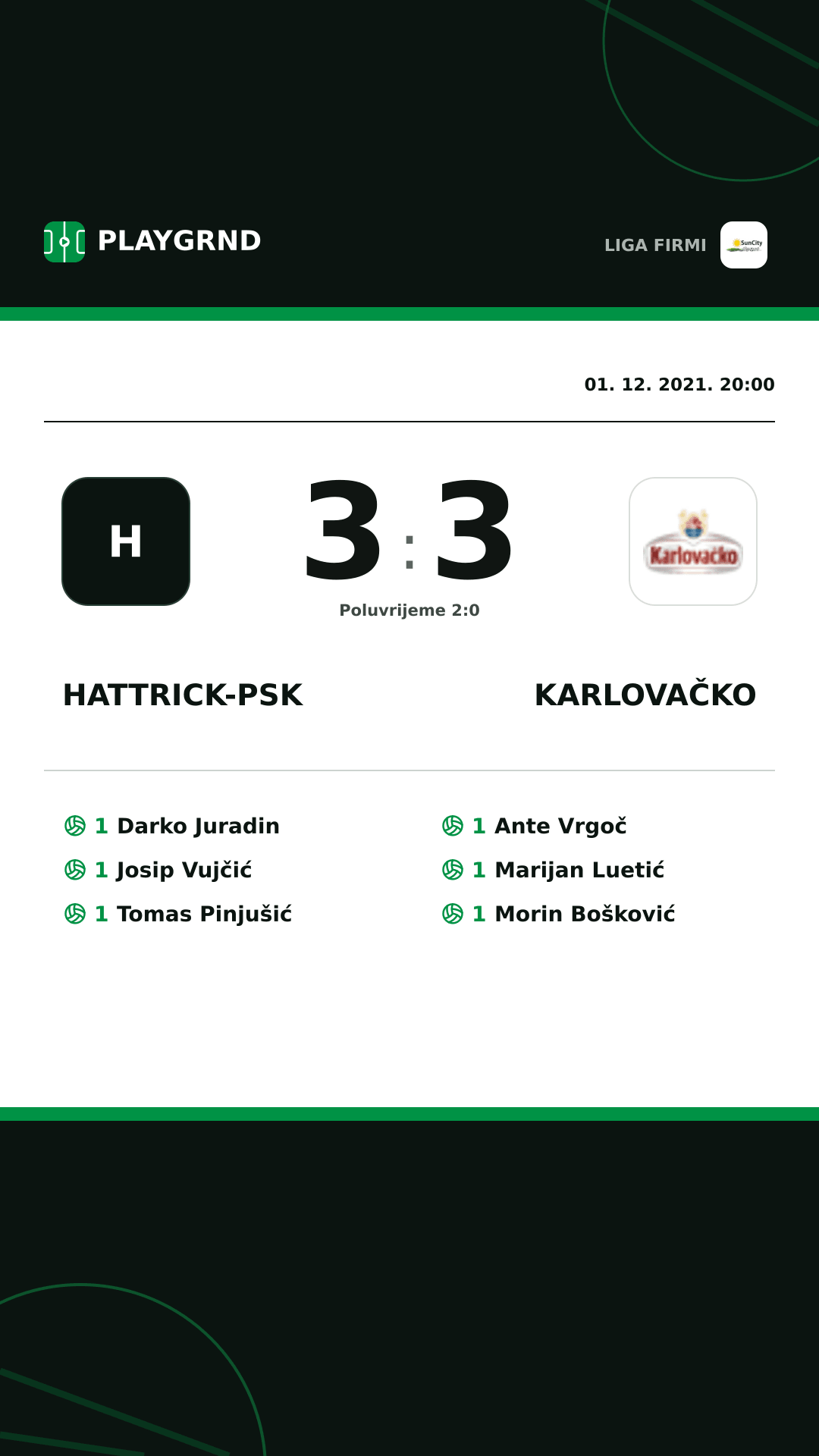 Instagram slika: Hattrick-Psk 3:3 Karlovačko