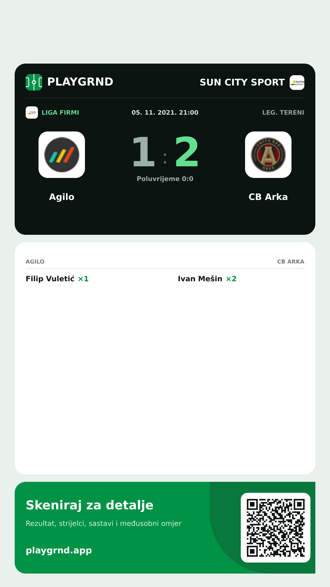 Story slika: Agilo 1:2 CB Arka