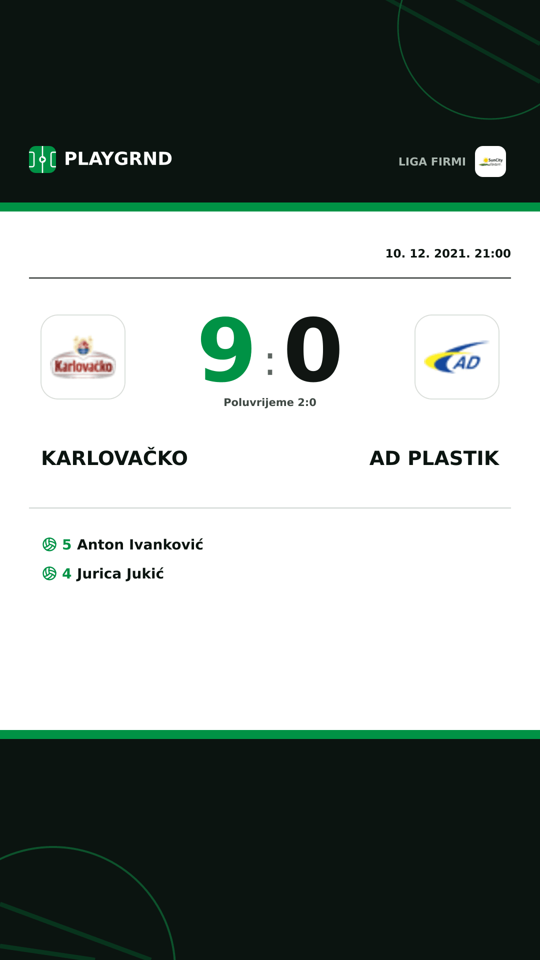 Instagram slika: Karlovačko 9:0 AD Plastik