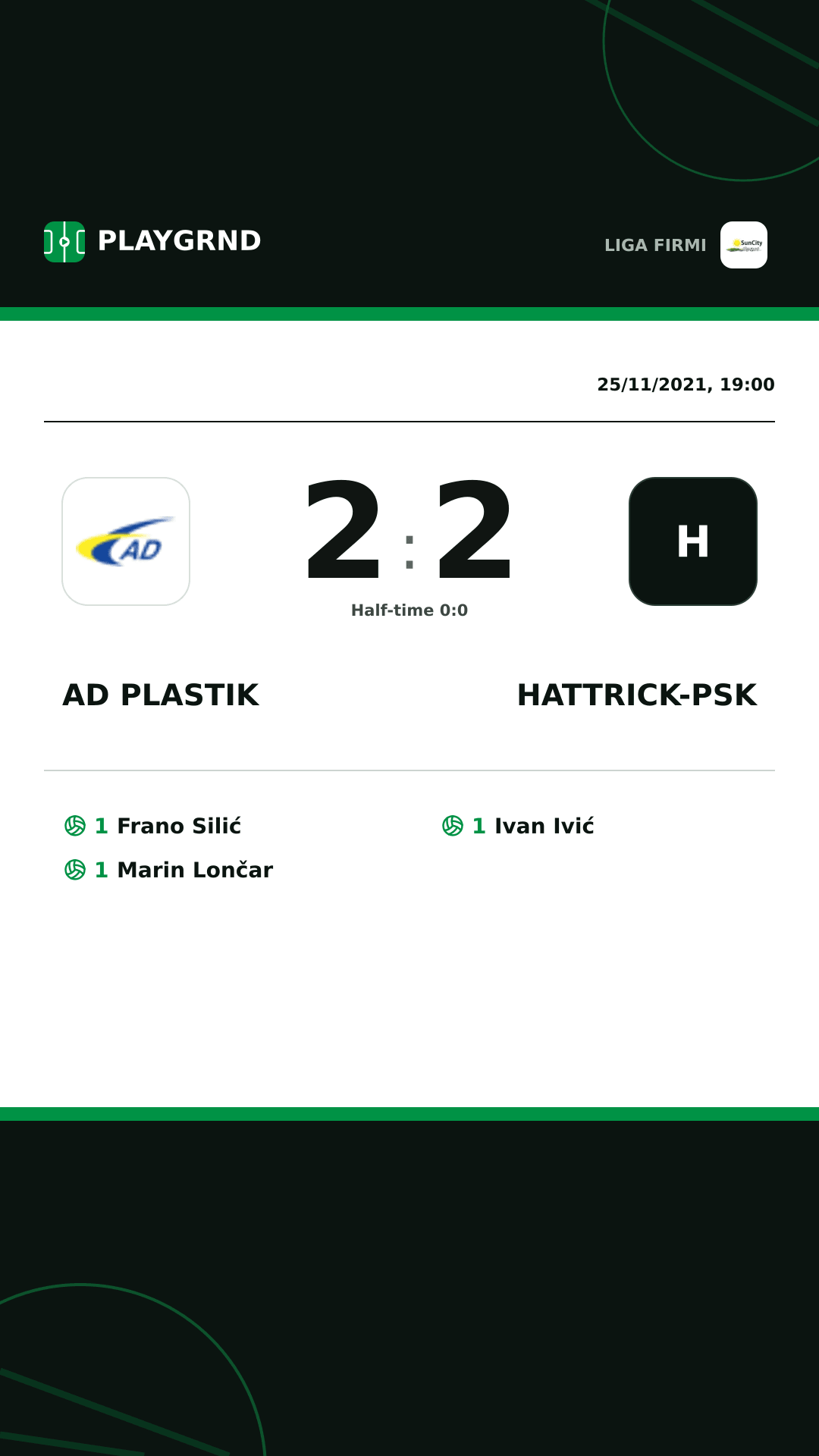 Instagram artwork: AD Plastik 2:2 Hattrick-Psk
