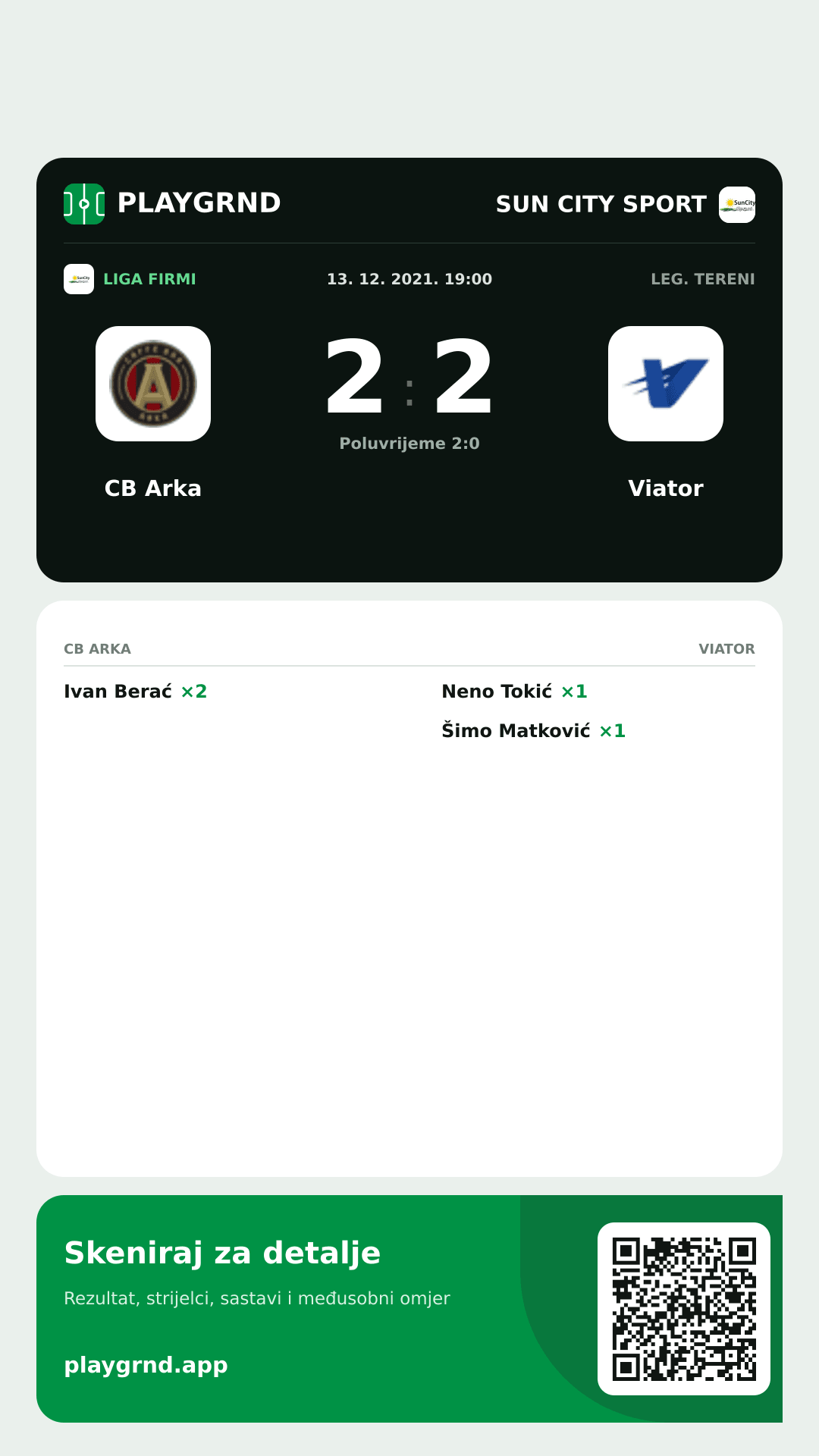 Story slika: CB Arka 2:2 Viator