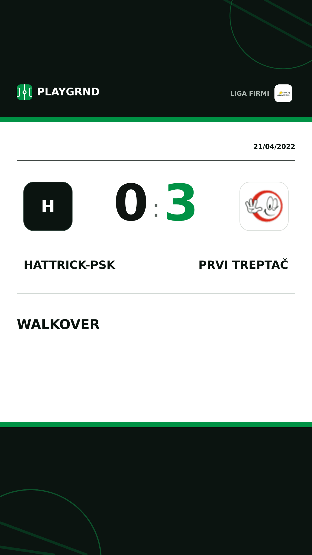 Instagram artwork: Hattrick-Psk 0:3 Prvi Treptač
