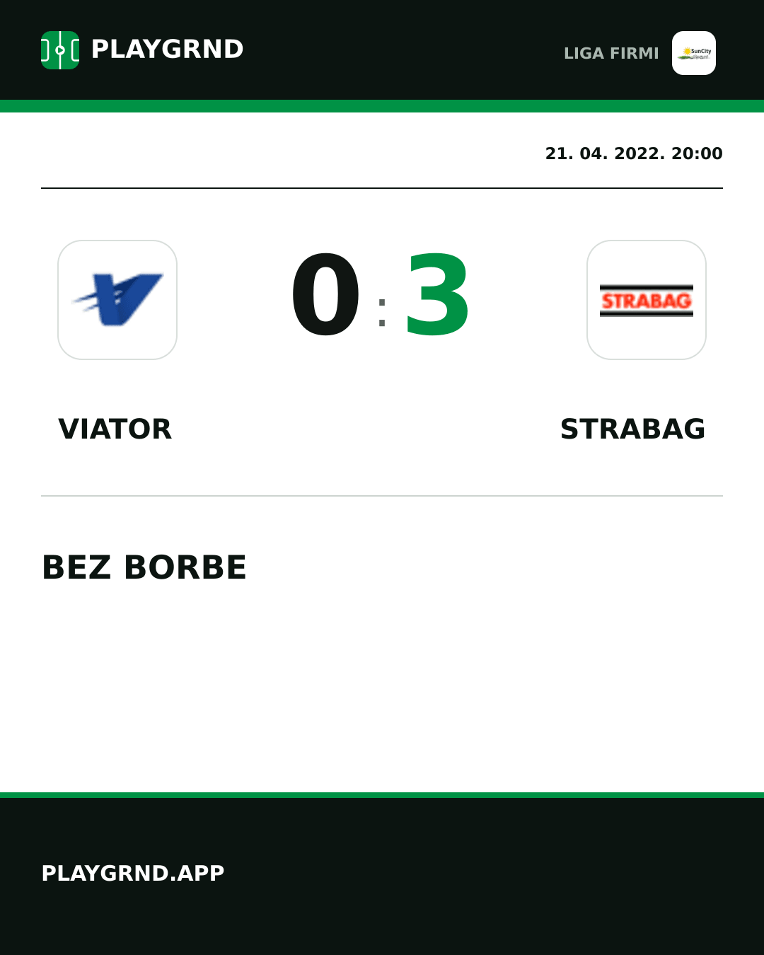 Instagram slika: Viator 0:3 Strabag