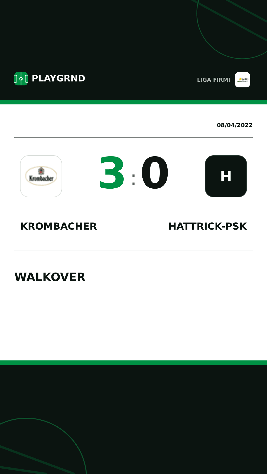 Instagram artwork: Krombacher 3:0 Hattrick-Psk