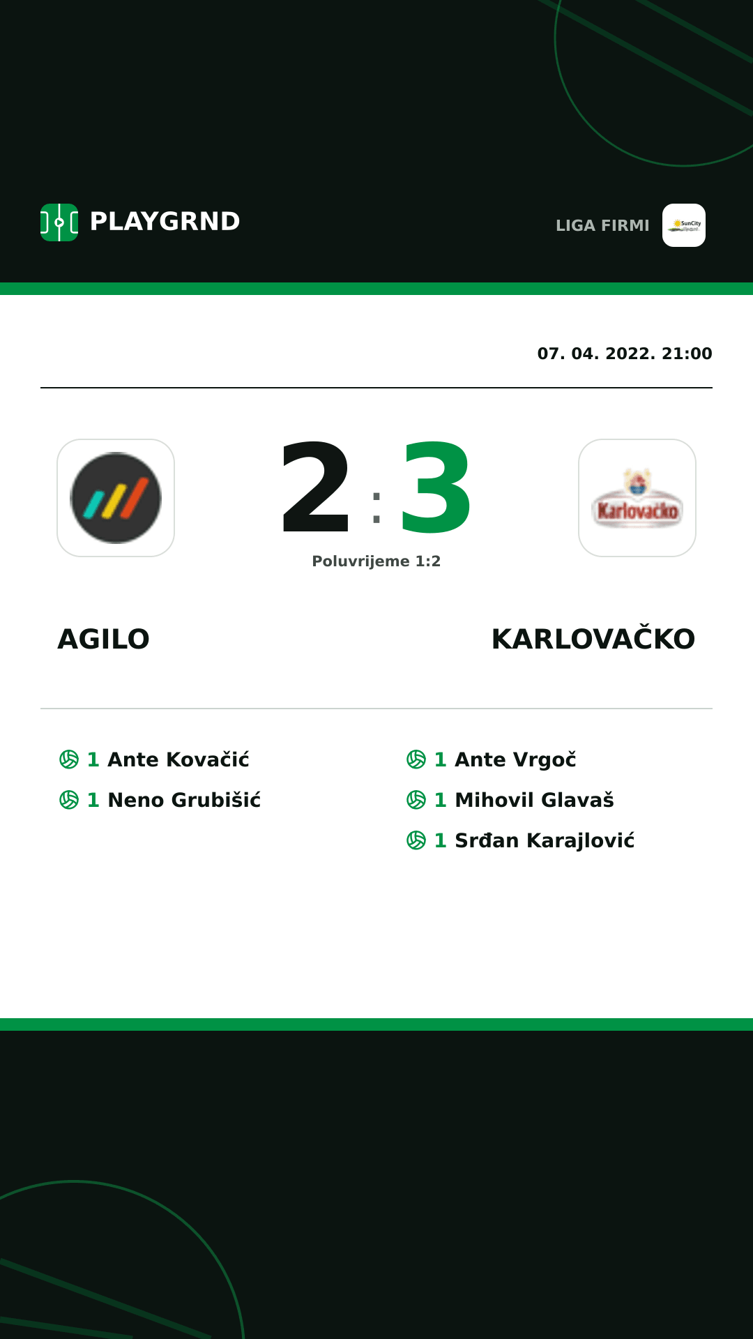 Instagram slika: Agilo 2:3 Karlovačko