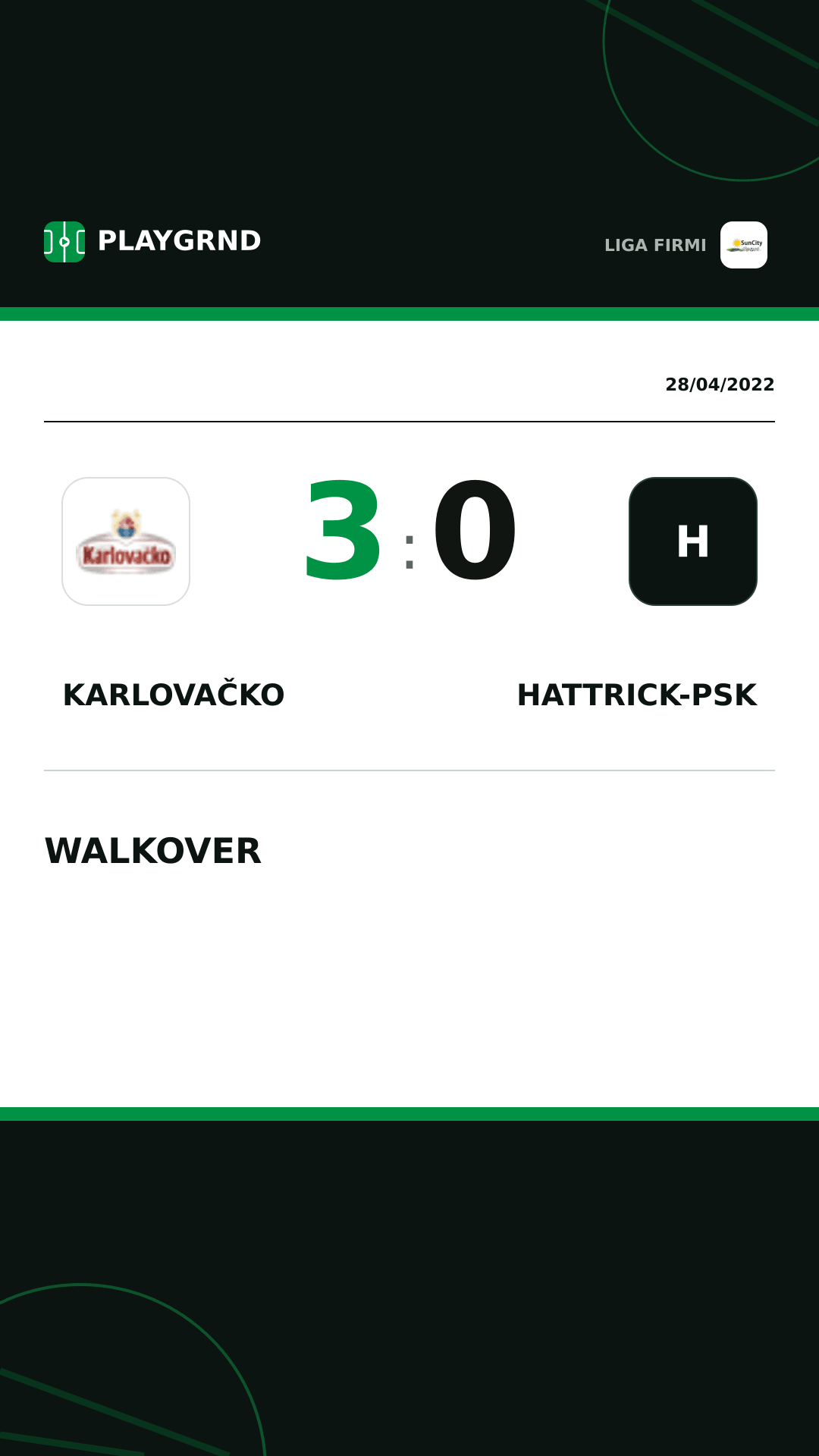 Instagram artwork: Karlovačko 3:0 Hattrick-Psk