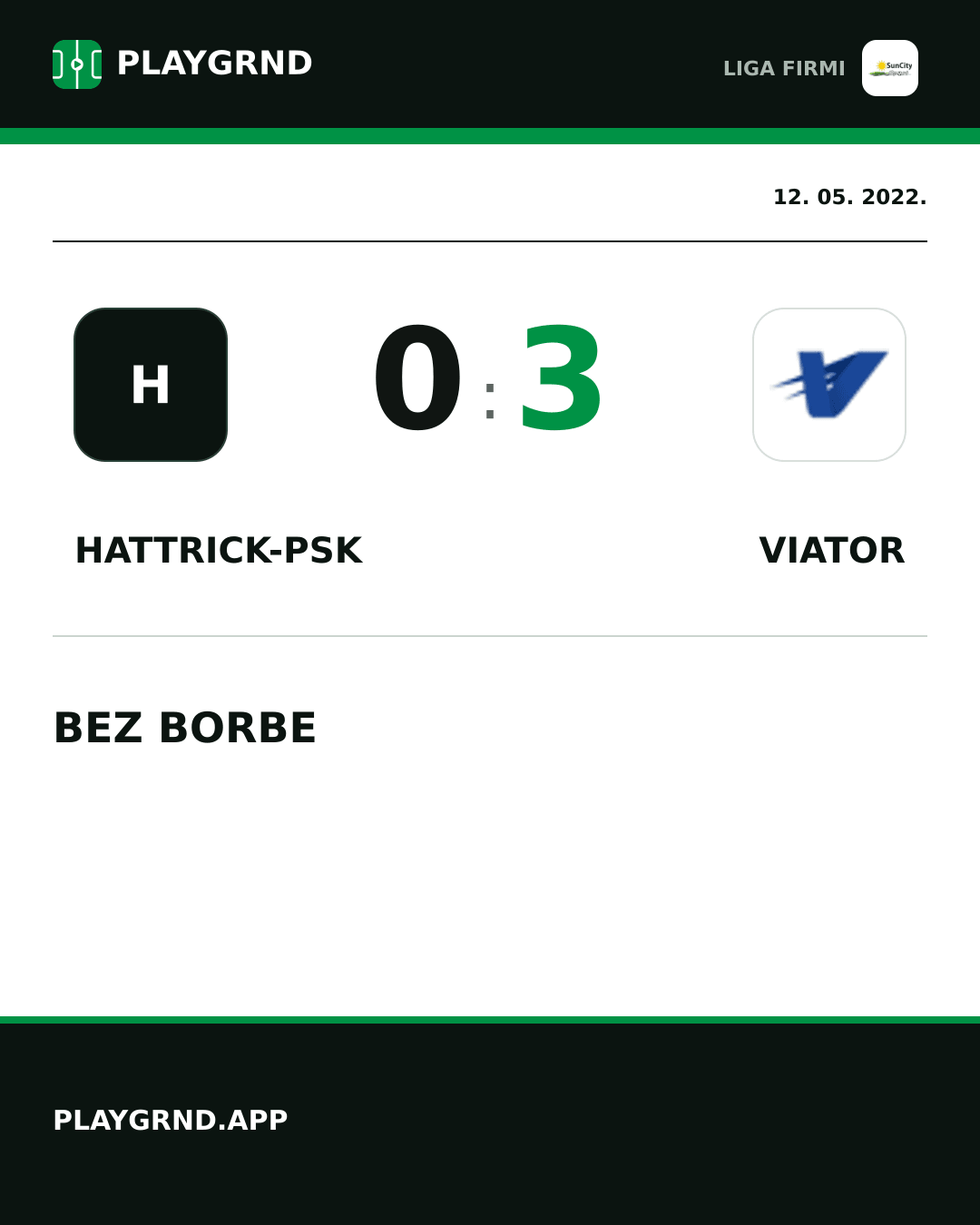 Instagram slika: Hattrick-Psk 0:3 Viator