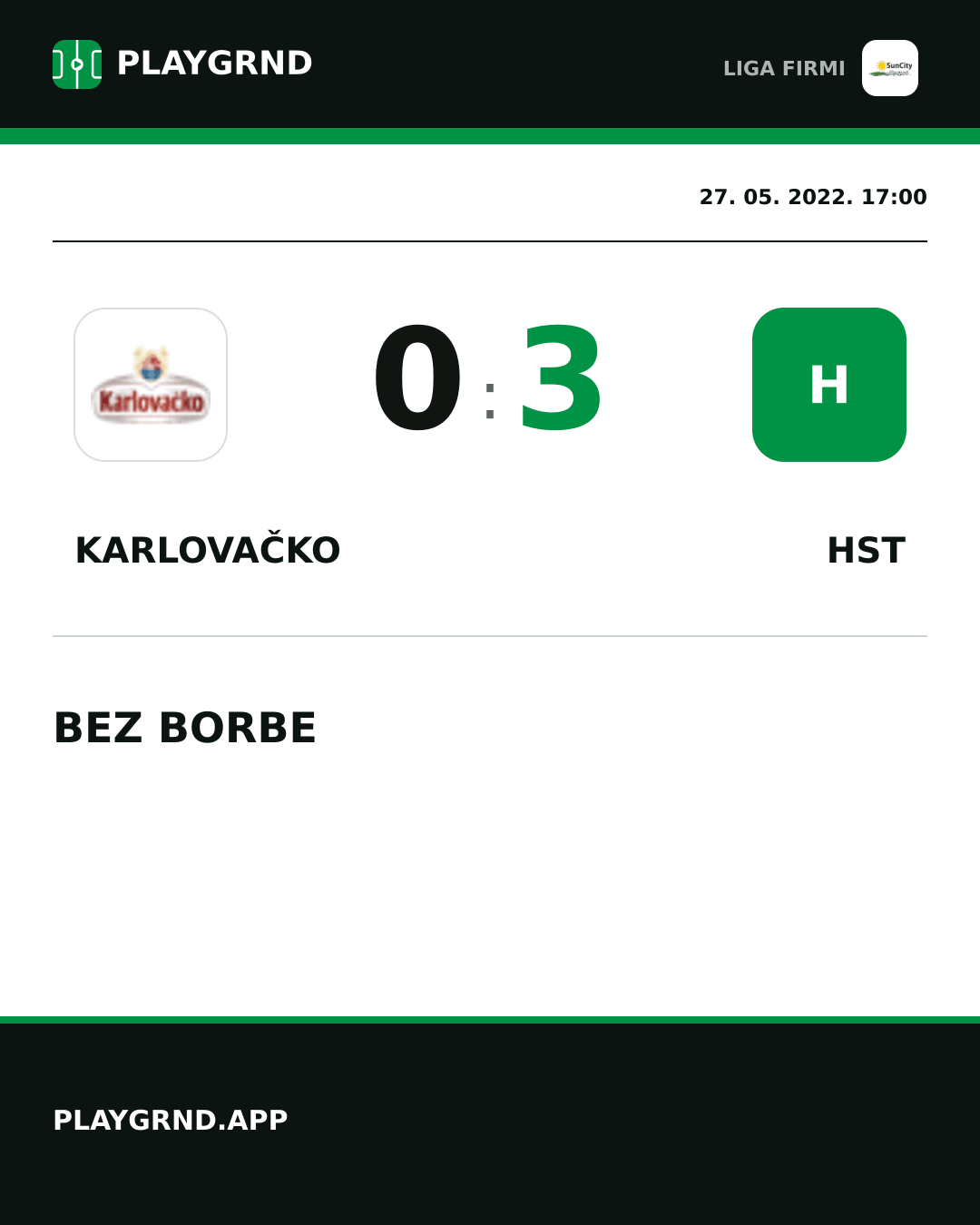 Instagram slika: Karlovačko 0:3 Hst