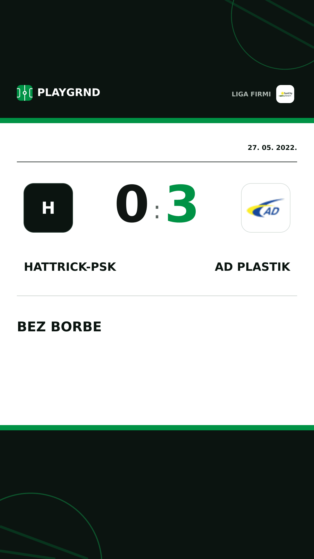 Instagram slika: Hattrick-Psk 0:3 AD Plastik