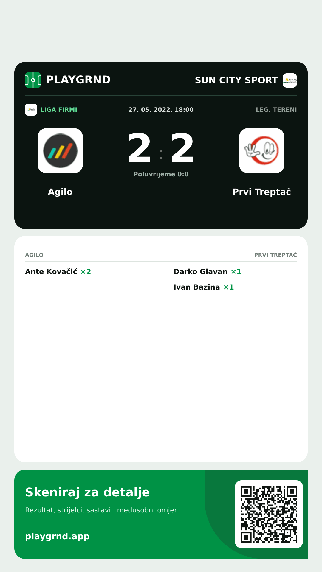 Story slika: Agilo 2:2 Prvi Treptač