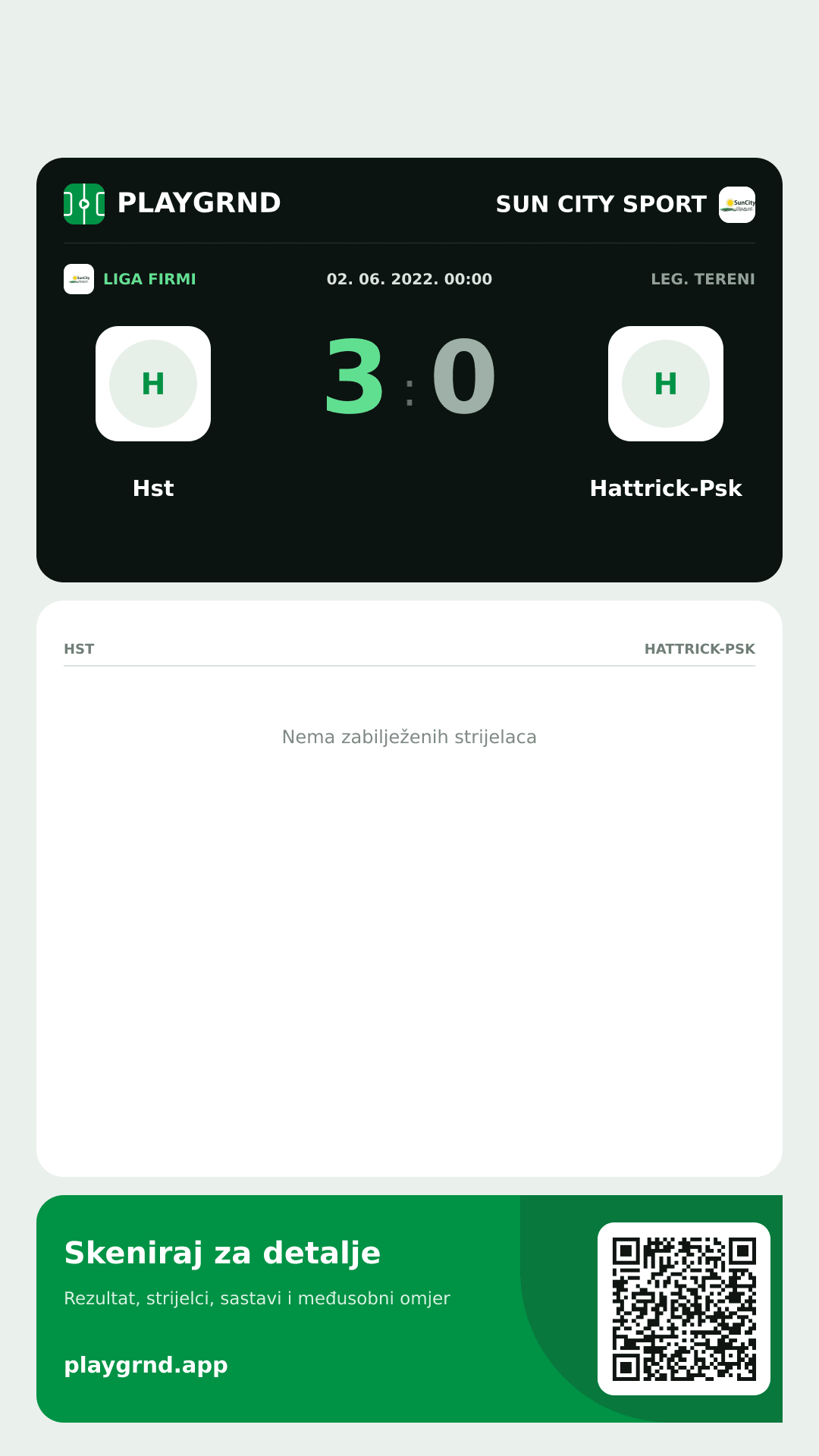 Story slika: Hst 3:0 Hattrick-Psk