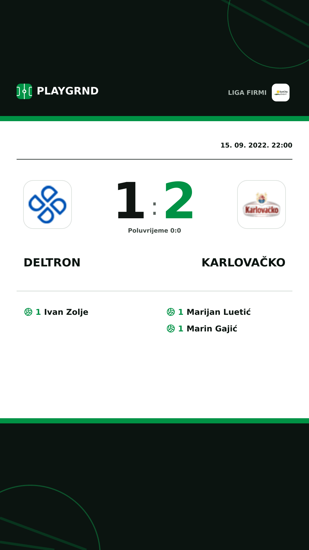 Instagram slika: Deltron 1:2 Karlovačko