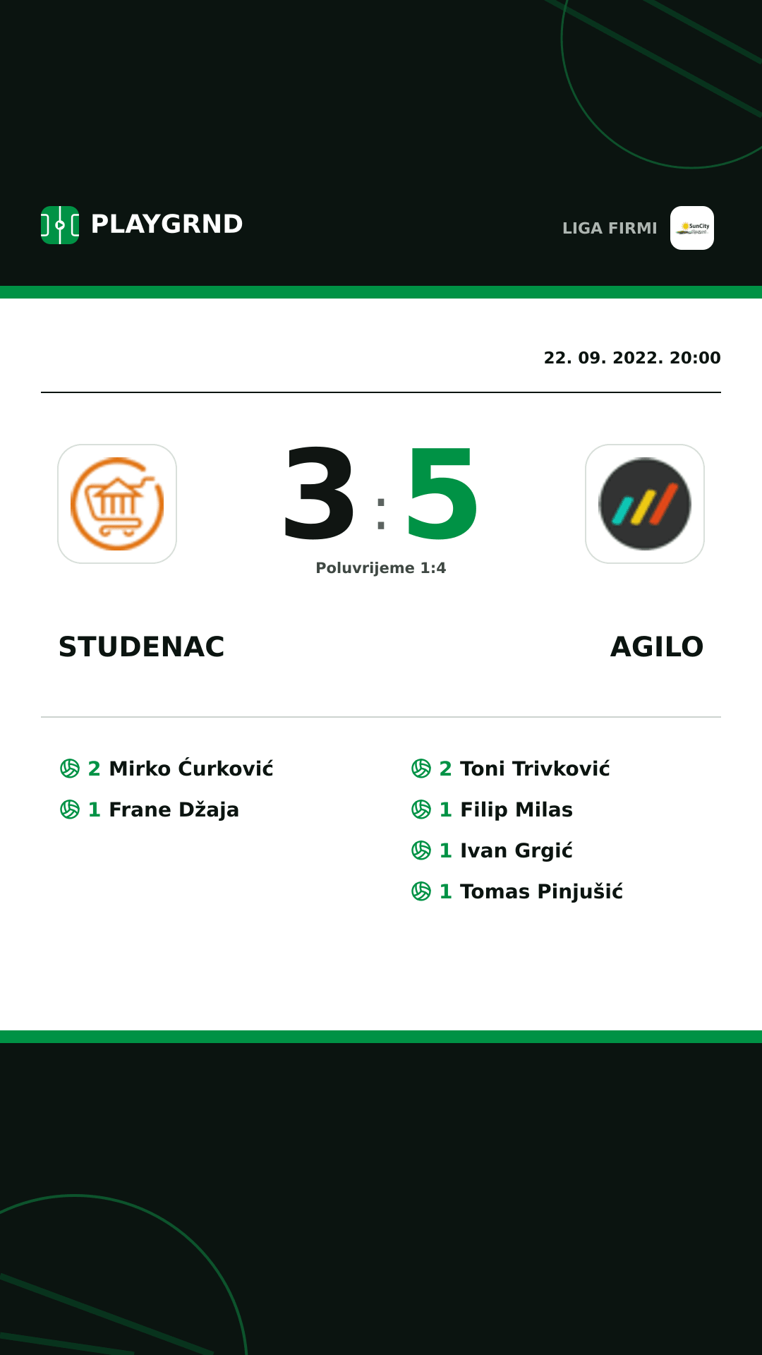 Instagram slika: Studenac 3:5 Agilo