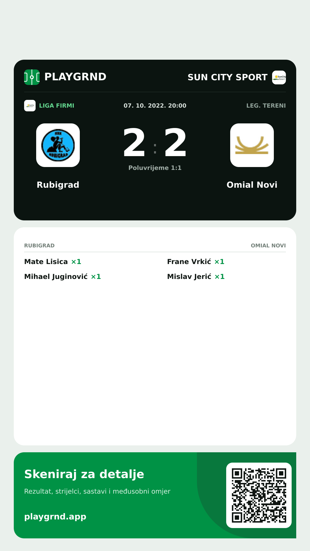 Story slika: Rubigrad 2:2 Omial Novi