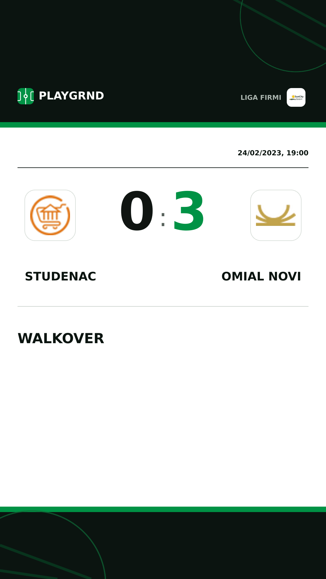 Instagram artwork: Studenac 0:3 Omial Novi