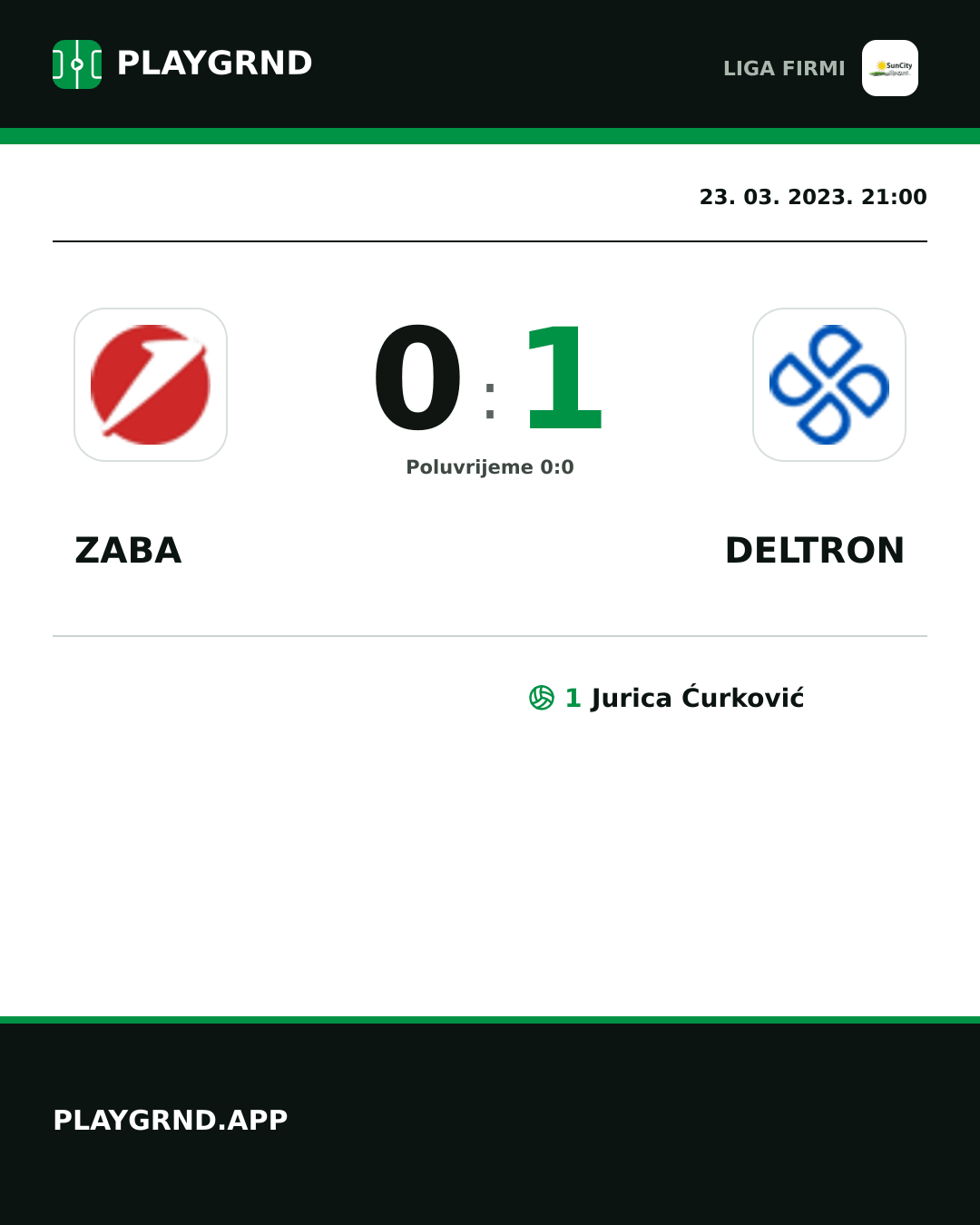 Instagram slika: Zaba 0:1 Deltron
