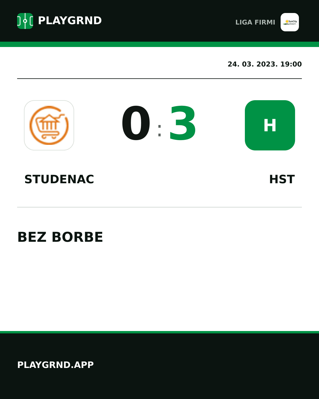 Instagram slika: Studenac 0:3 Hst