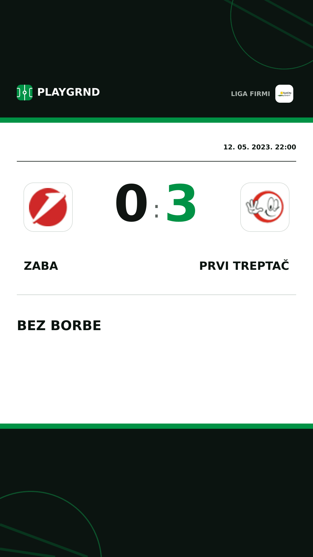 Instagram slika: Zaba 0:3 Prvi Treptač