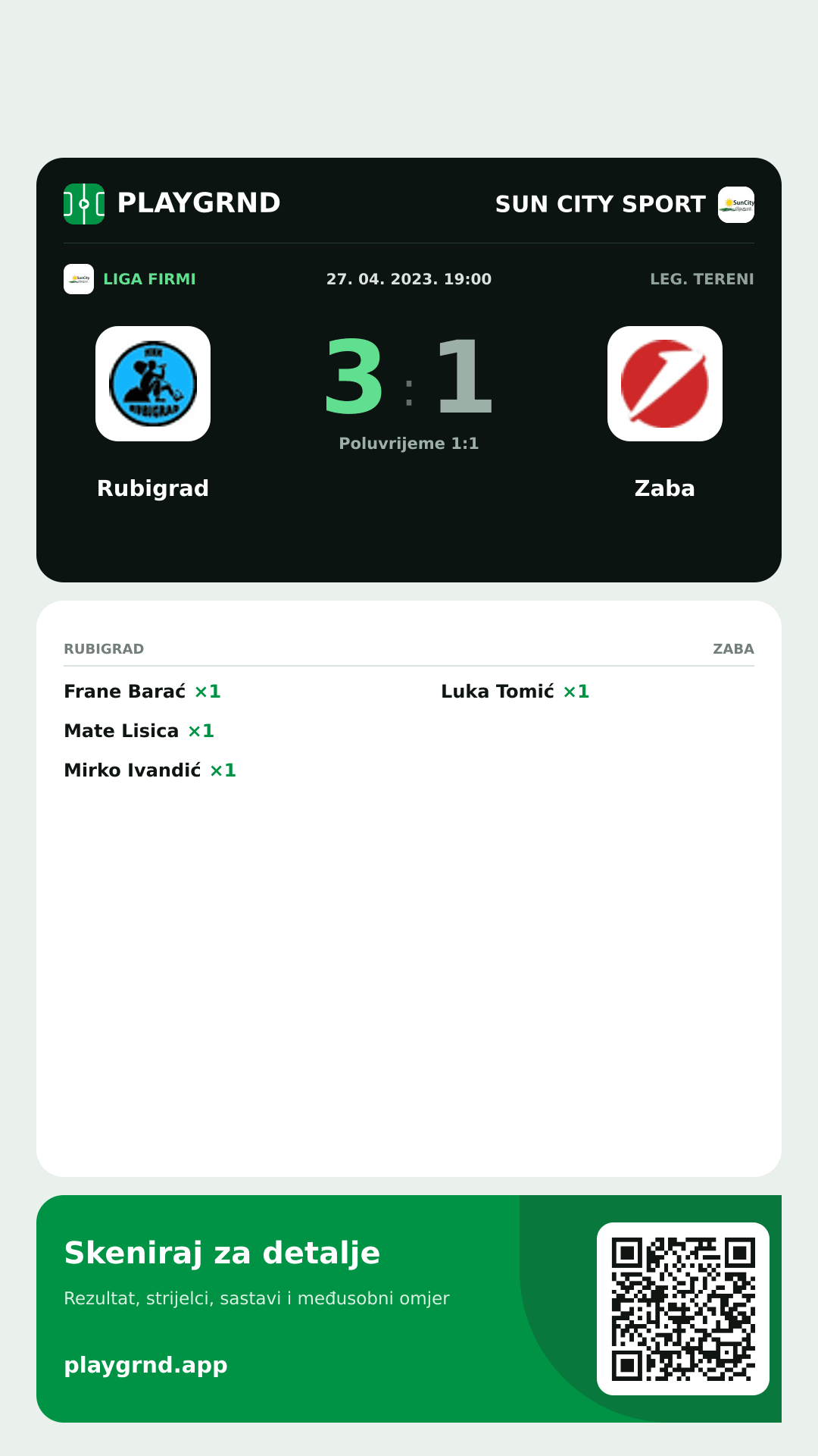 Story slika: Rubigrad 3:1 Zaba