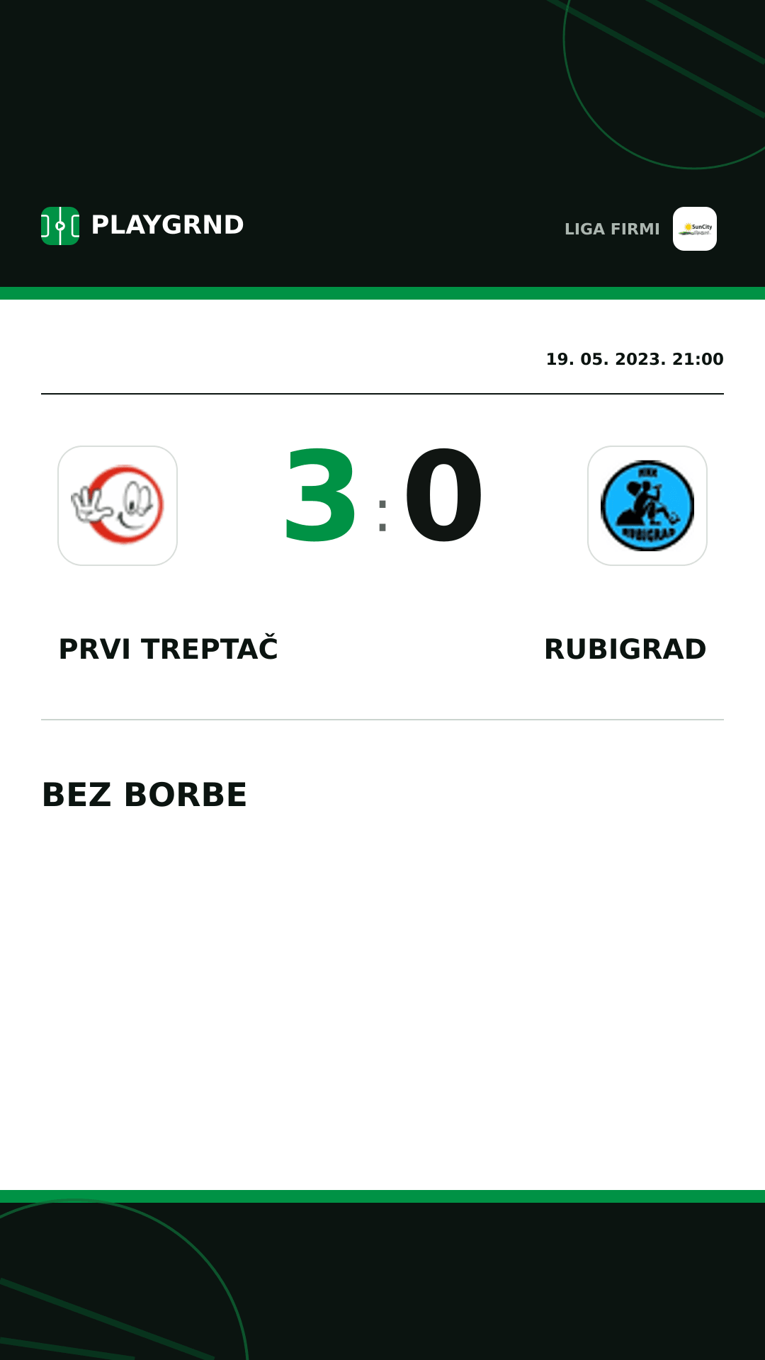 Instagram slika: Prvi Treptač 3:0 Rubigrad