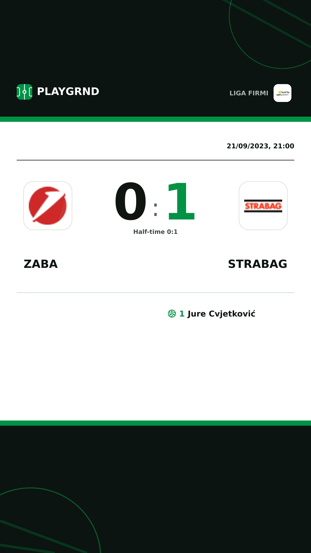 Instagram artwork: Zaba 0:1 Strabag