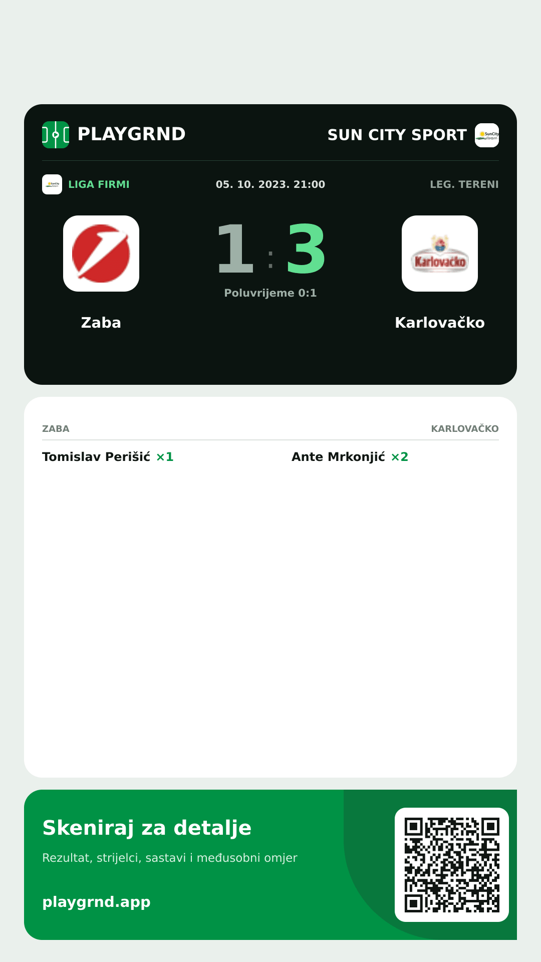 Story slika: Zaba 1:3 Karlovačko