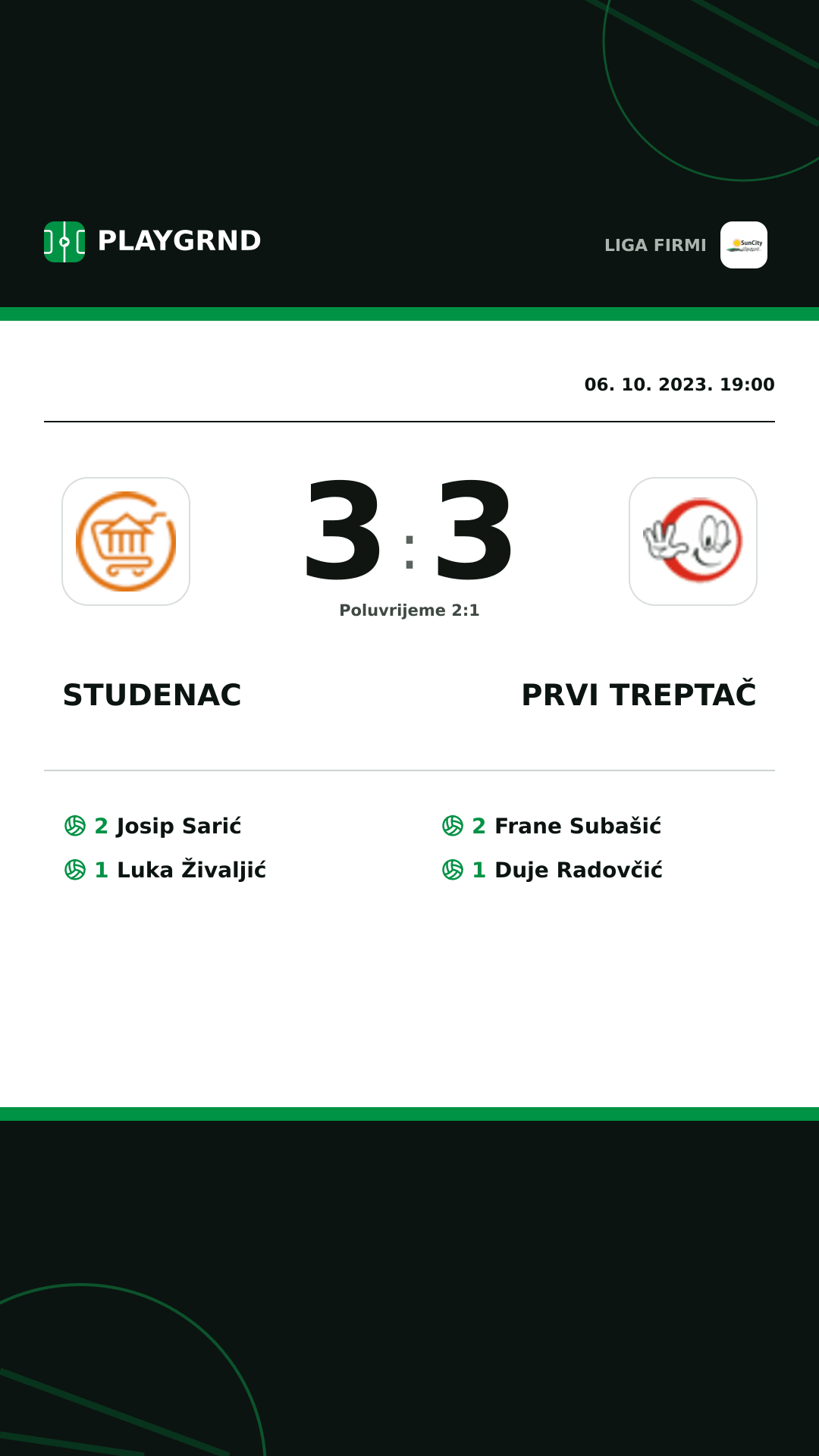 Instagram slika: Studenac 3:3 Prvi Treptač