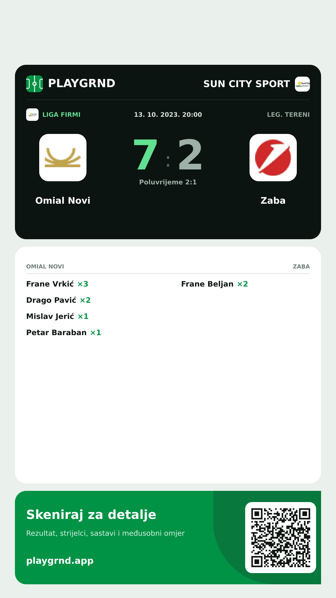 Story slika: Omial Novi 7:2 Zaba