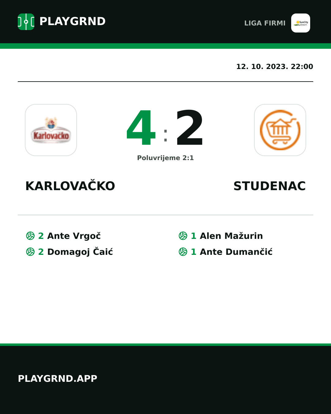 Instagram slika: Karlovačko 4:2 Studenac