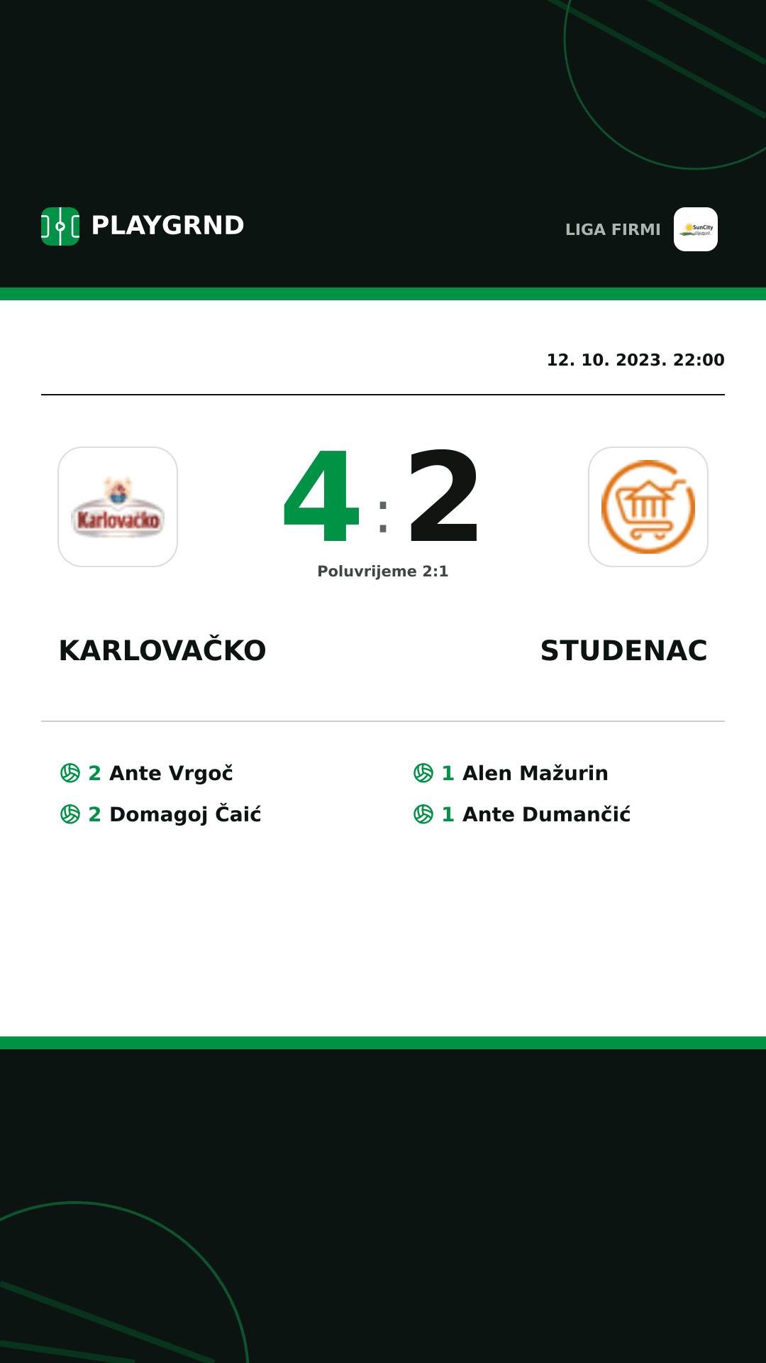 Instagram slika: Karlovačko 4:2 Studenac