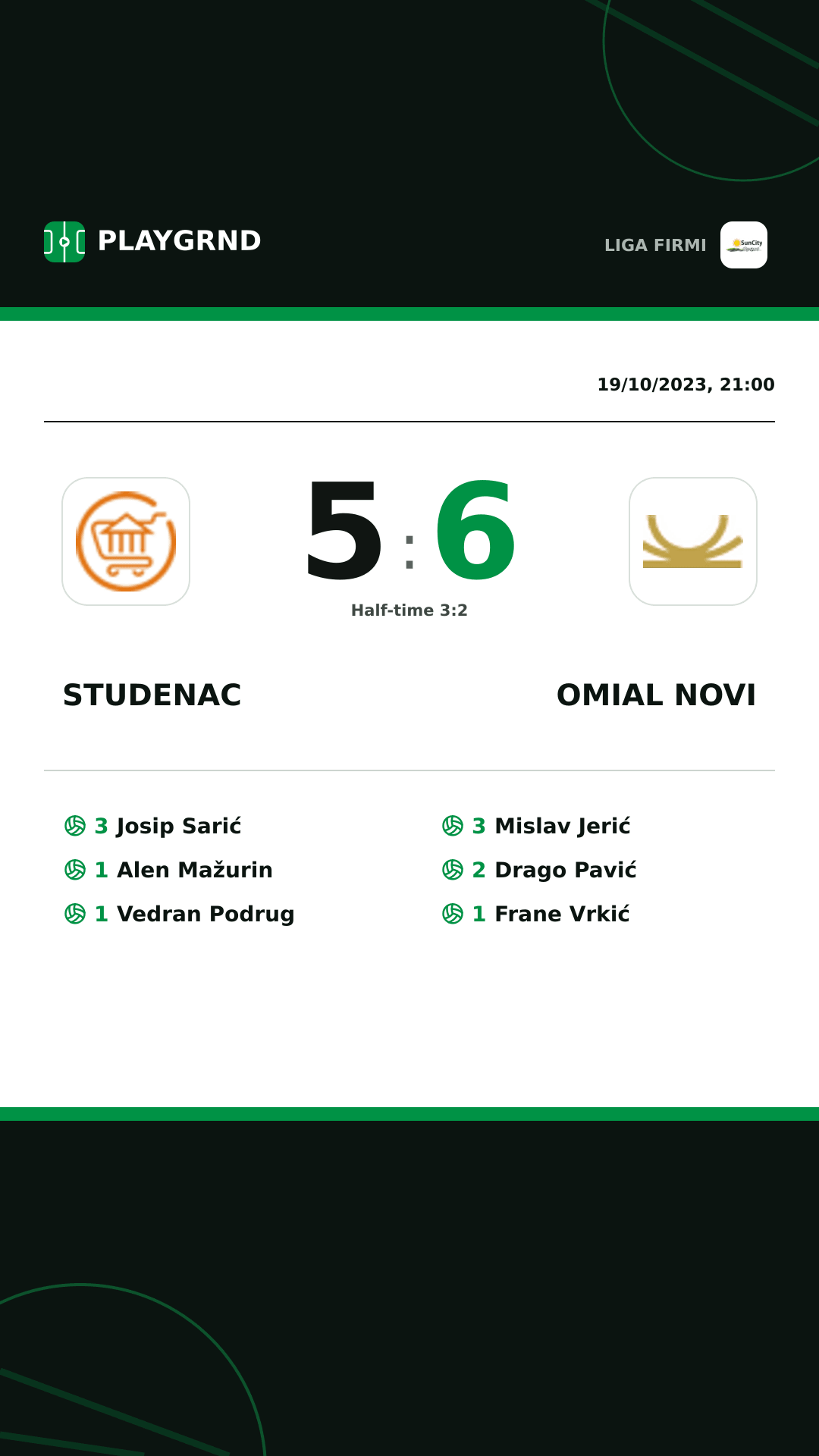 Instagram artwork: Studenac 5:6 Omial Novi