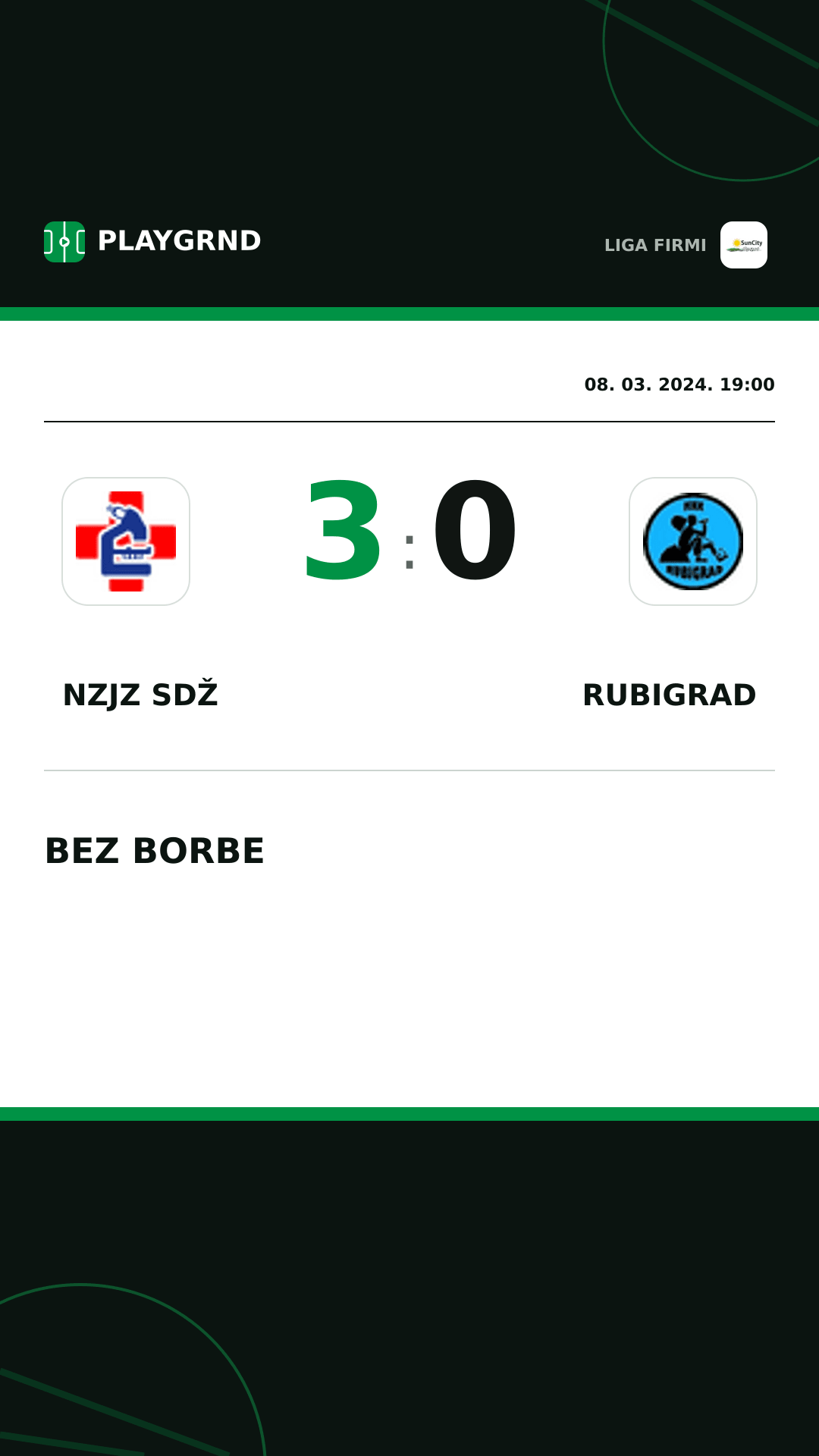 Instagram slika: Nzjz Sdž 3:0 Rubigrad