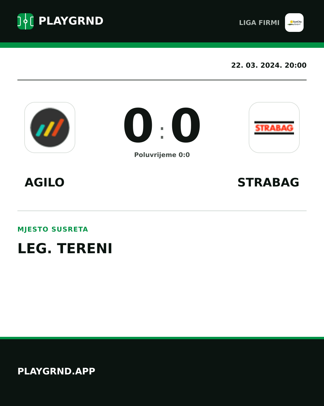 Instagram slika: Agilo 0:0 Strabag