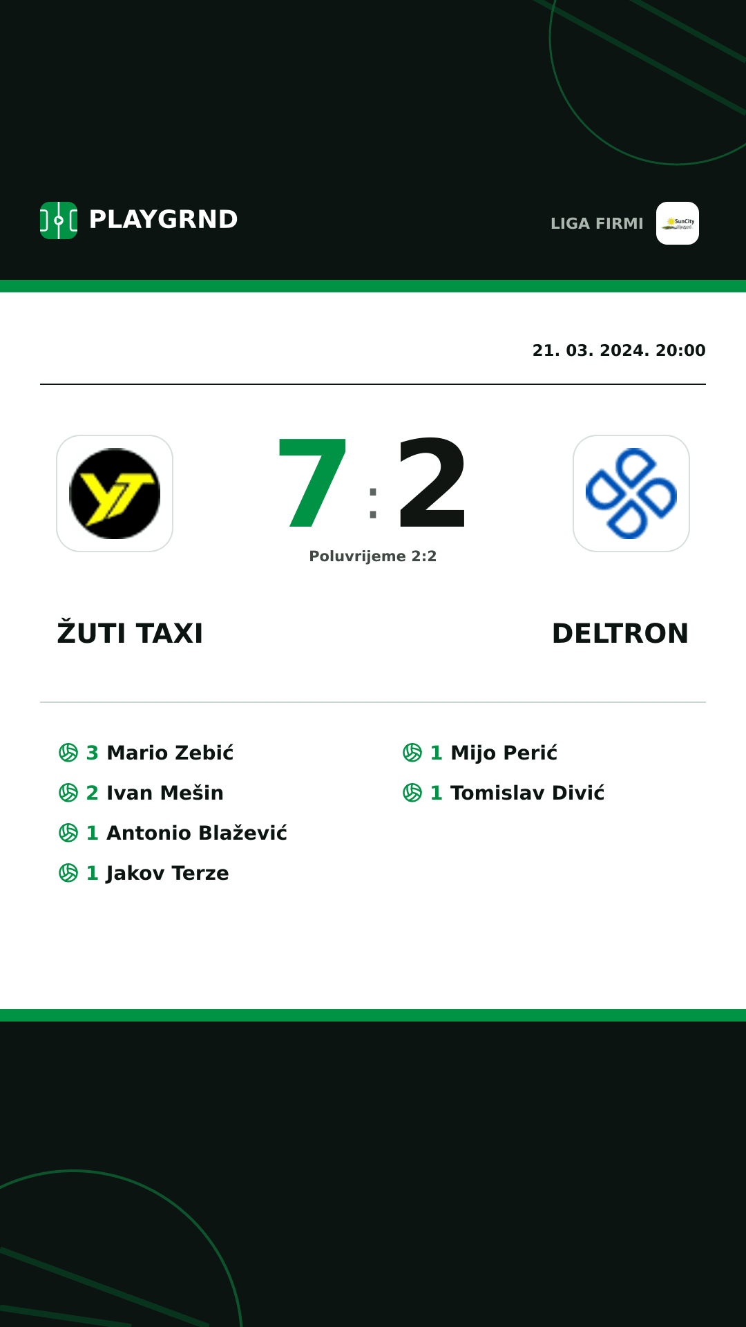 Instagram slika: Žuti Taxi 7:2 Deltron