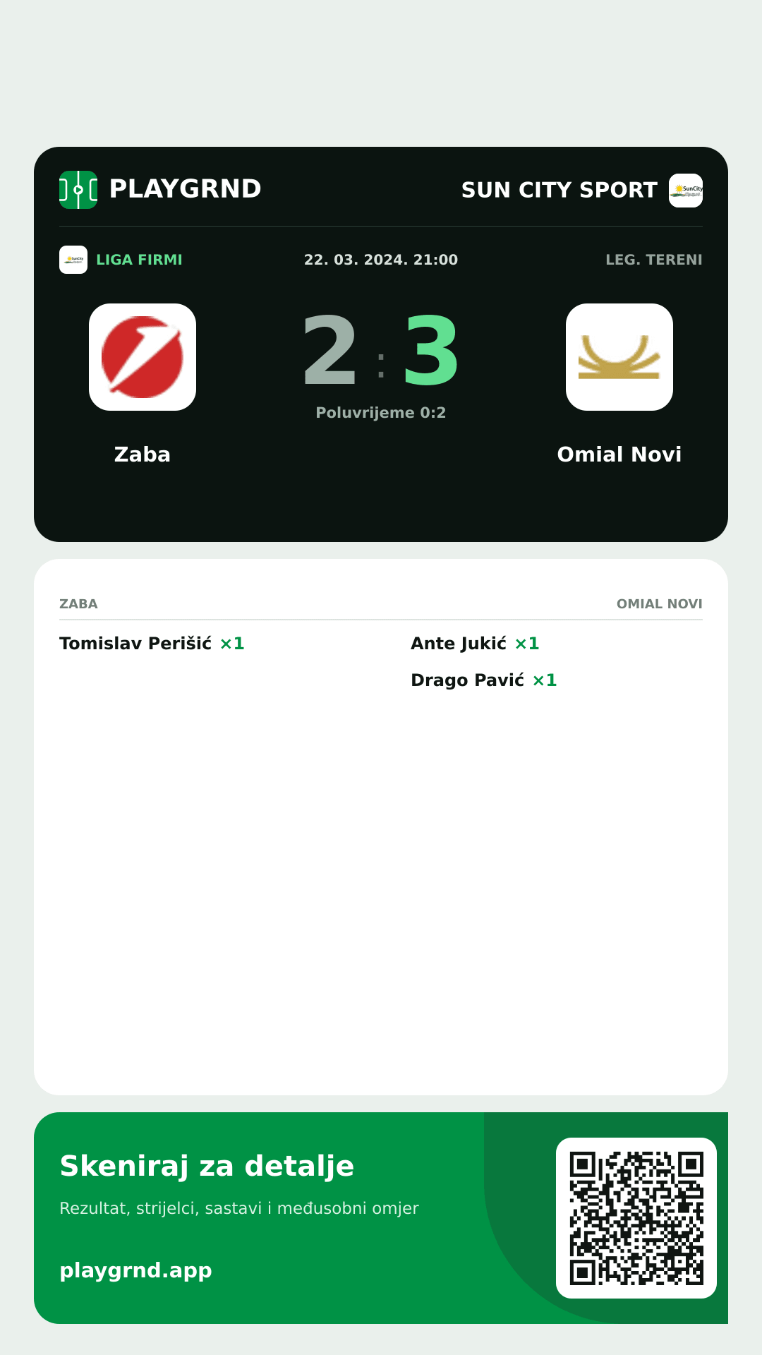 Story slika: Zaba 2:3 Omial Novi