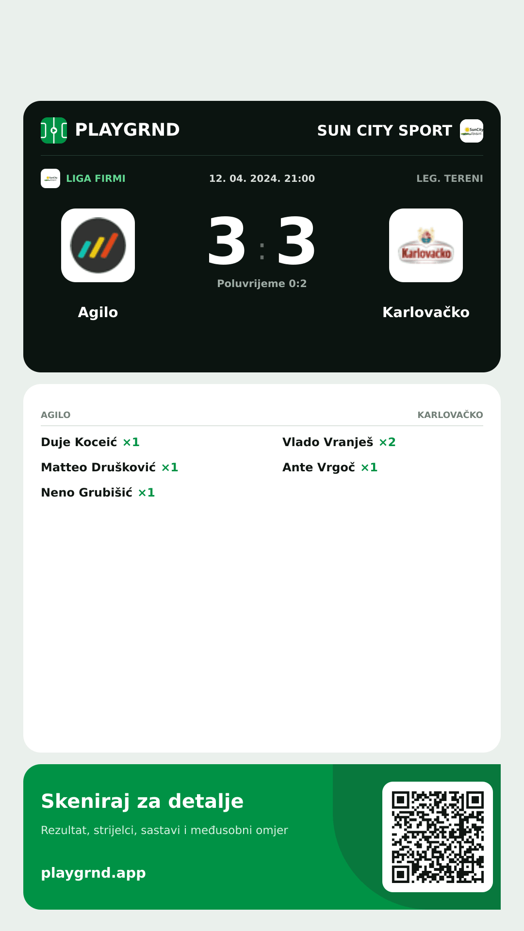 Story slika: Agilo 3:3 Karlovačko