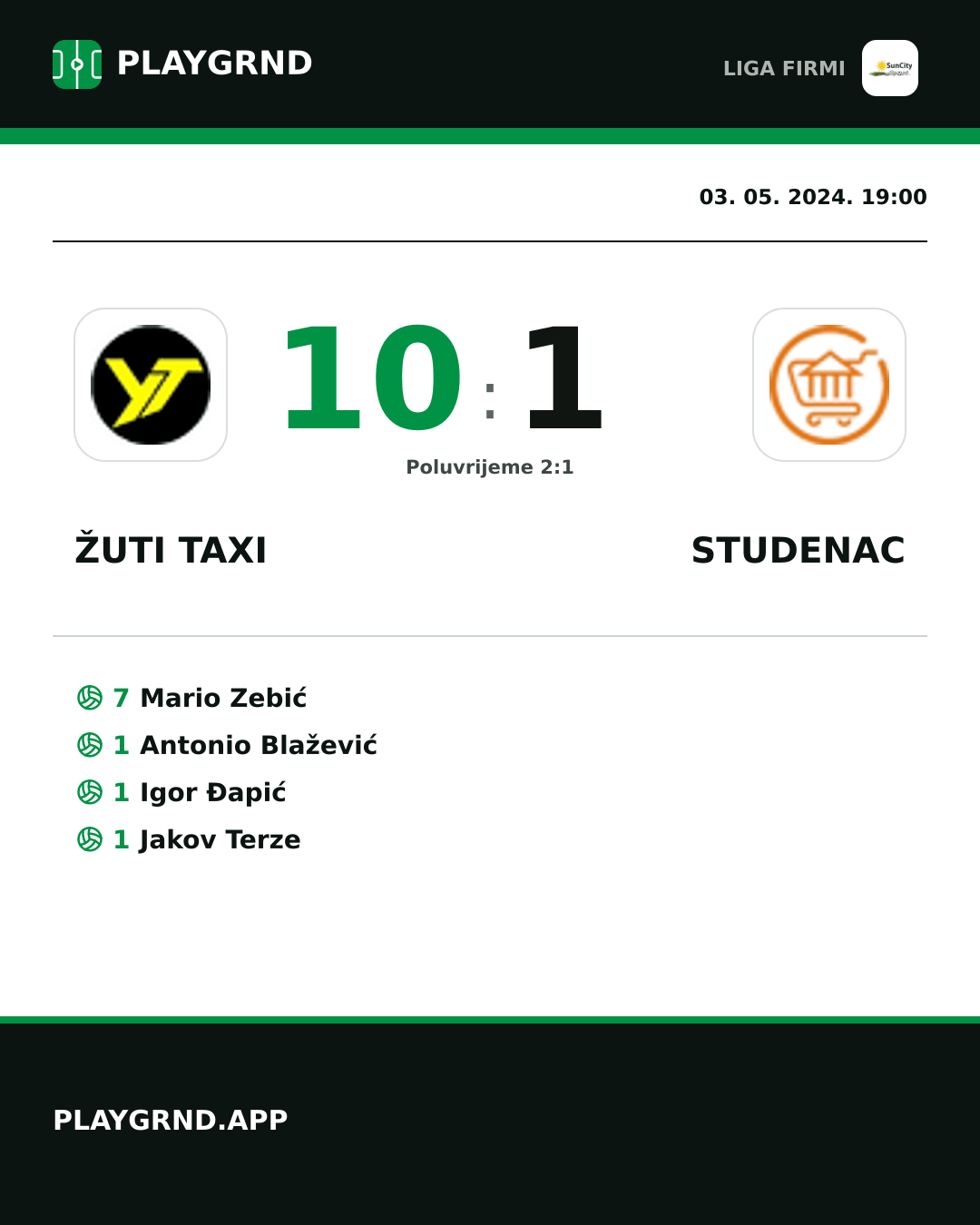 Instagram slika: Žuti Taxi 10:1 Studenac