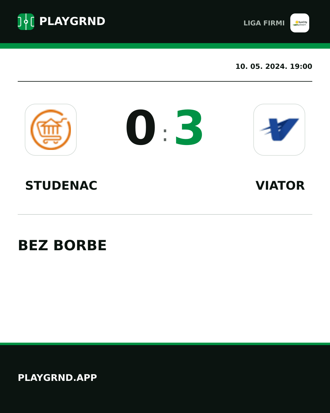Instagram slika: Studenac 0:3 Viator