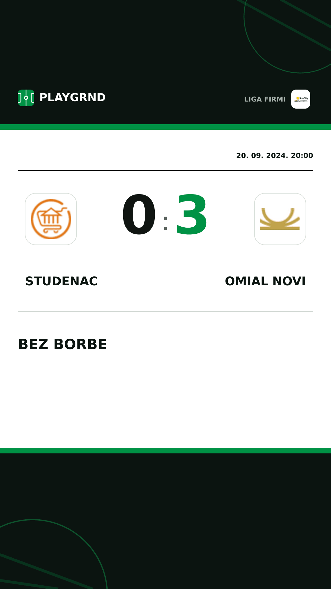 Instagram slika: Studenac 0:3 Omial Novi
