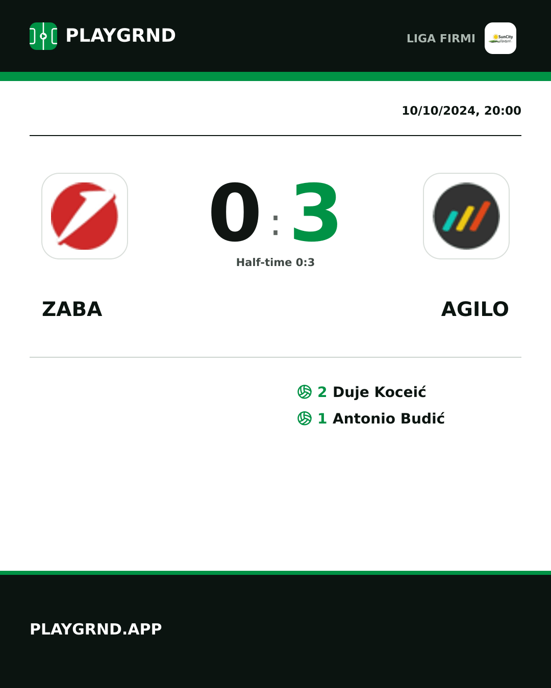 Instagram artwork: Zaba 0:3 Agilo