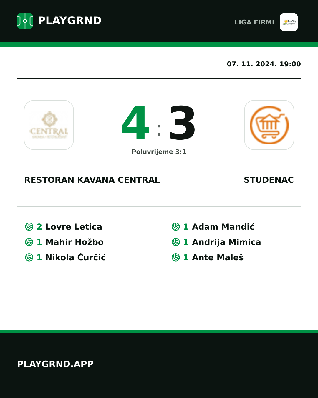 Instagram slika: Restoran Kavana Central 4:3 Studenac
