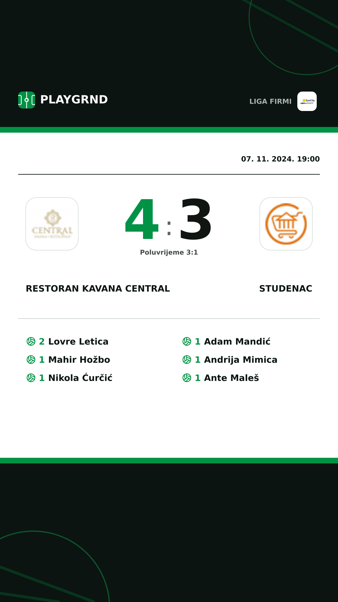Instagram slika: Restoran Kavana Central 4:3 Studenac