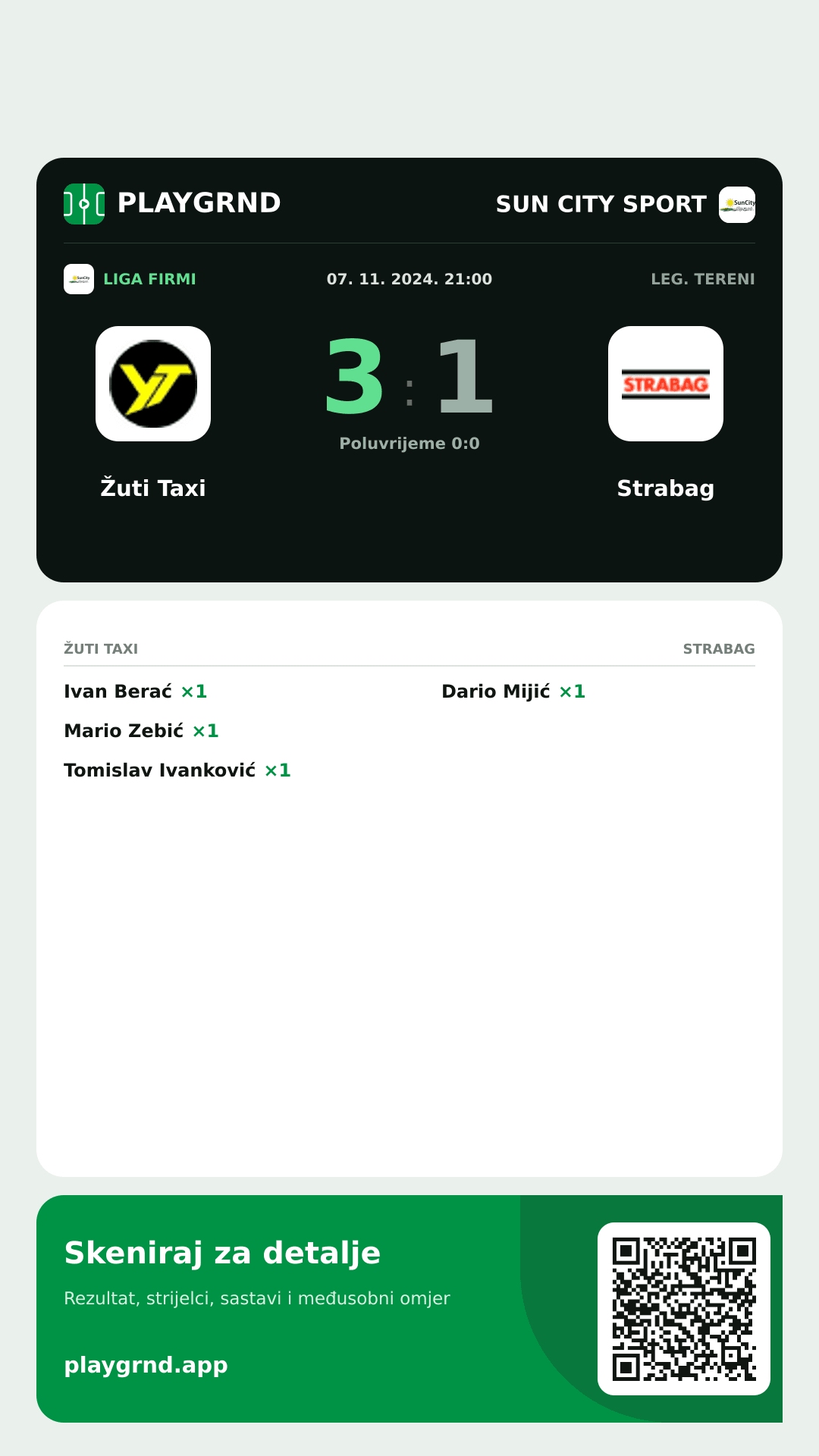 Story slika: Žuti Taxi 3:1 Strabag