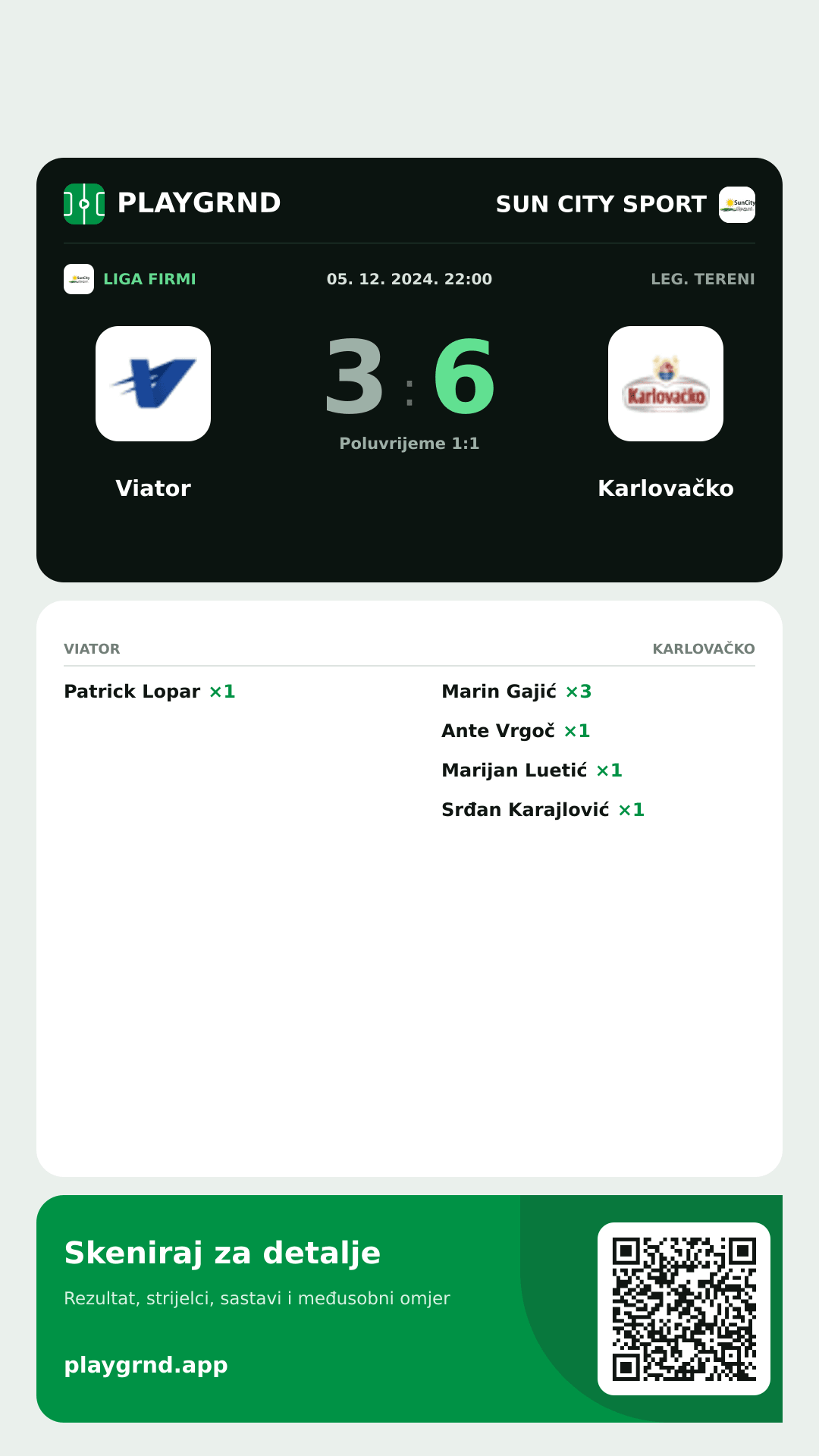 Story slika: Viator 3:6 Karlovačko