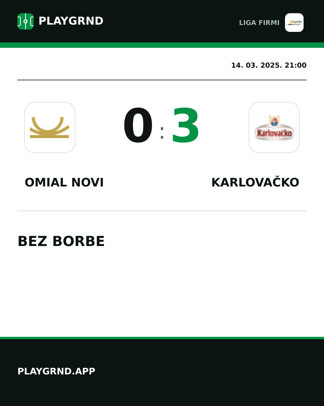 Instagram slika: Omial Novi 0:3 Karlovačko